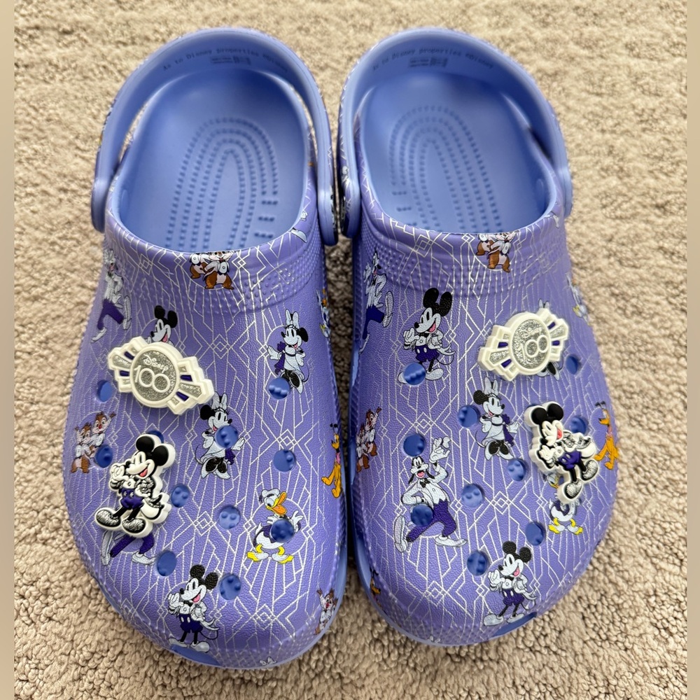 NEW Crocs Disney Parks Mickey Mouse and Friends 100th Anniversary Clogs M8 W10